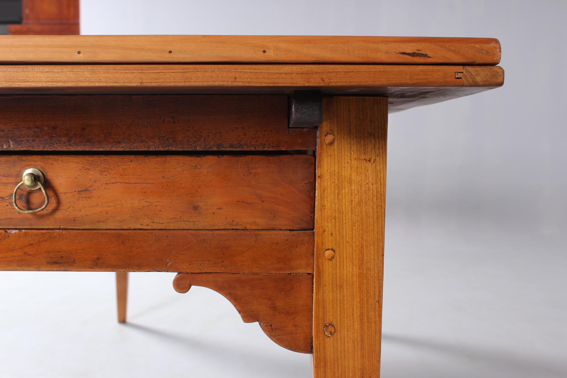 19th Century Extendable Farm Table, for up to 12 people, Cherrywood 4