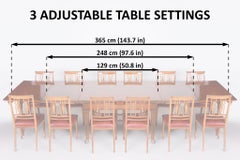 19th Century Extendable Table, Made in France, Fully Restored Mahogany, Empire