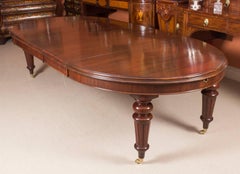 19th Century Extending Dining Table and Ten Swag Back Dining Chairs