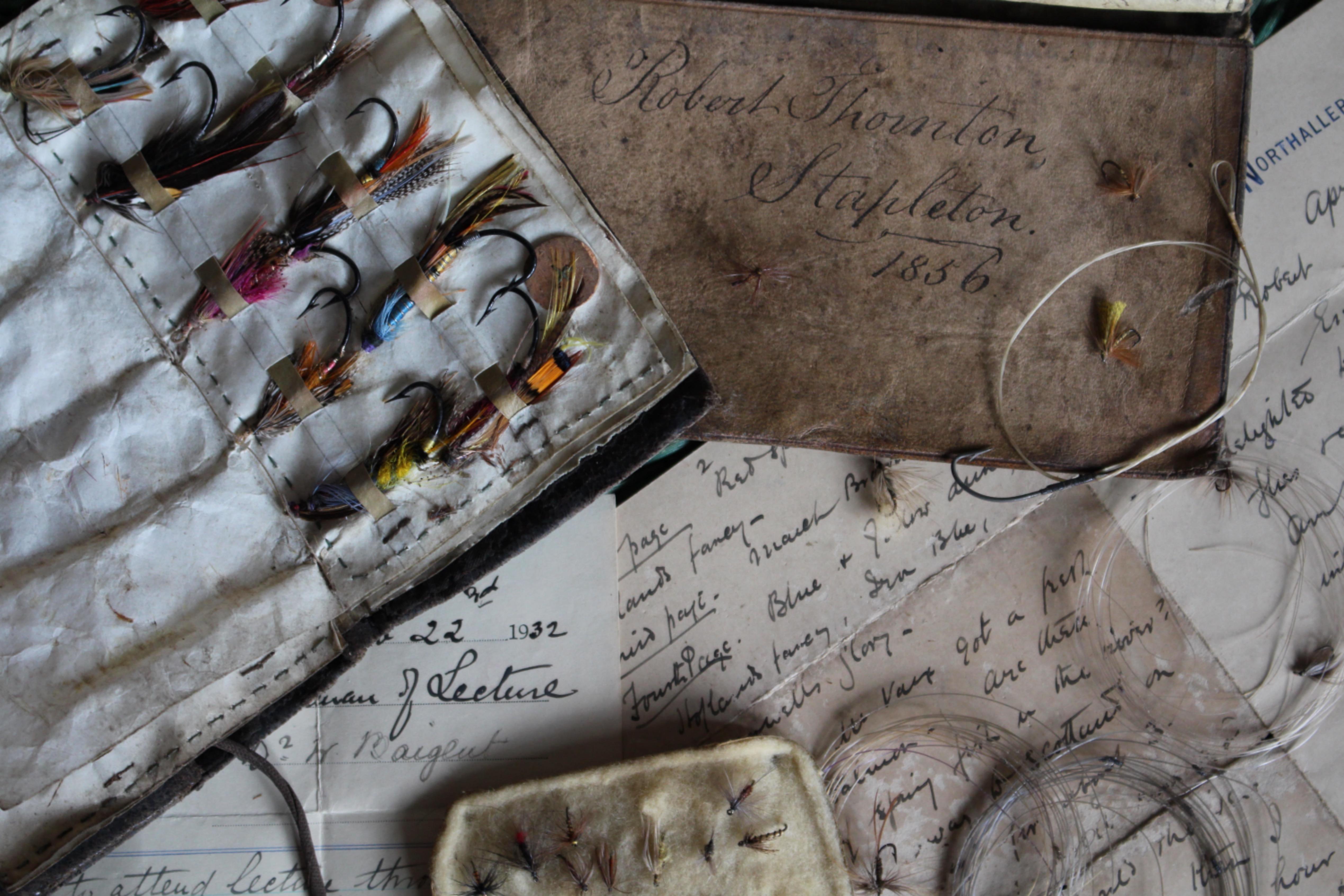 Vittoriano Collezione del XIX secolo di documenti ed ephemera sulla pesca a mosca 1856-1862 in vendita