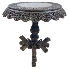 19th Century Extensively Carved Anglo-Indian Centre Table