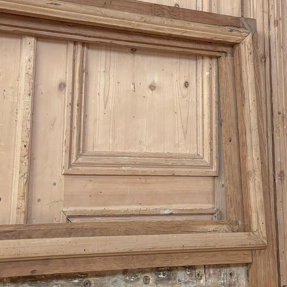 Hand-Crafted 19th Century Exterior Door in Original Jam with Transom For Sale