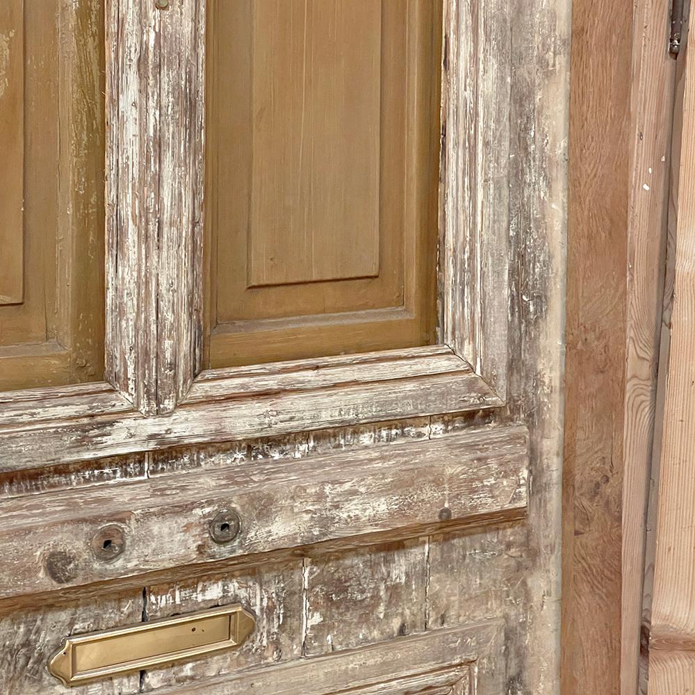 Außentür aus originalem Jam mit Transom aus dem 19. Jahrhundert im Angebot 1