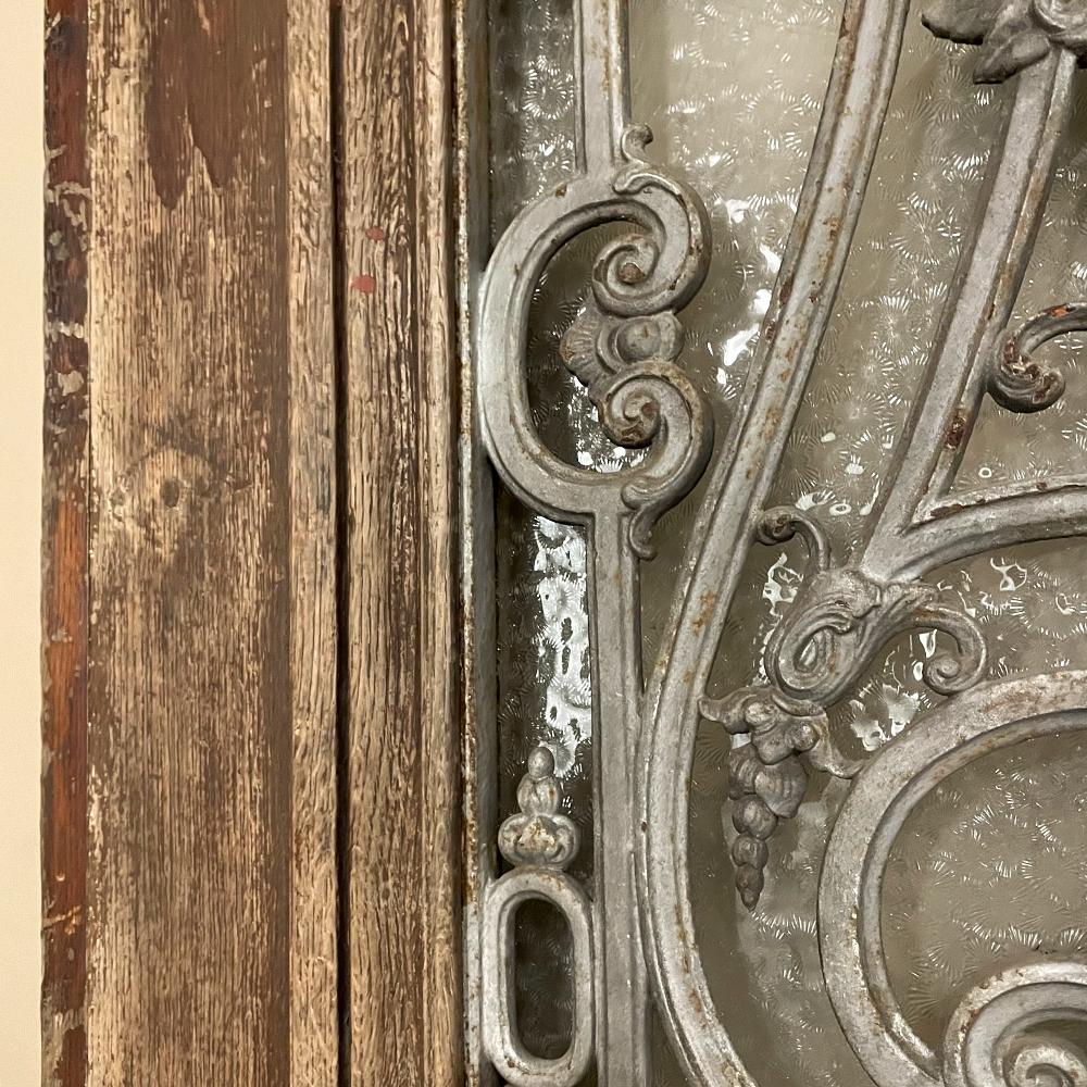 19th Century Exterior Door with Cast Iron Insert 4
