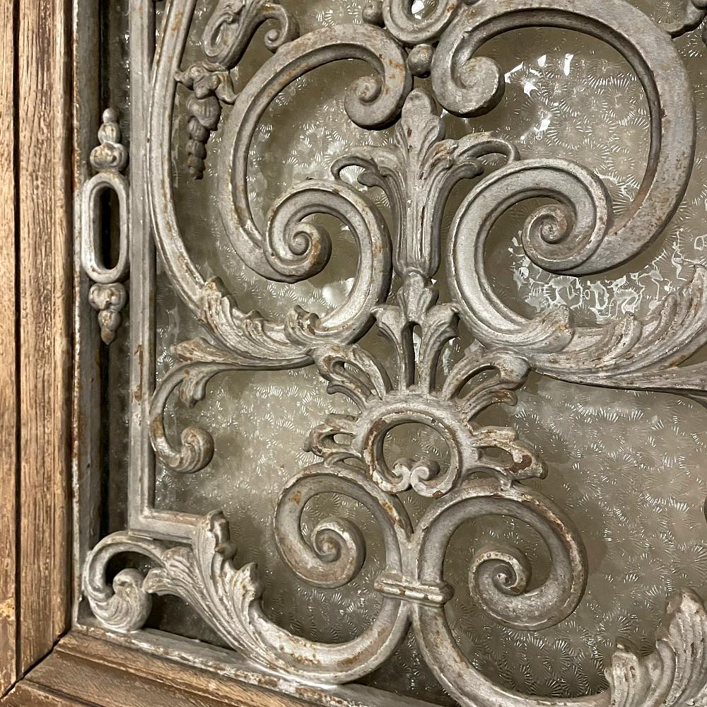 19th Century Exterior Door with Cast Iron Insert 5