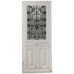 Used 19th Century Exterior Door with Wrought Iron