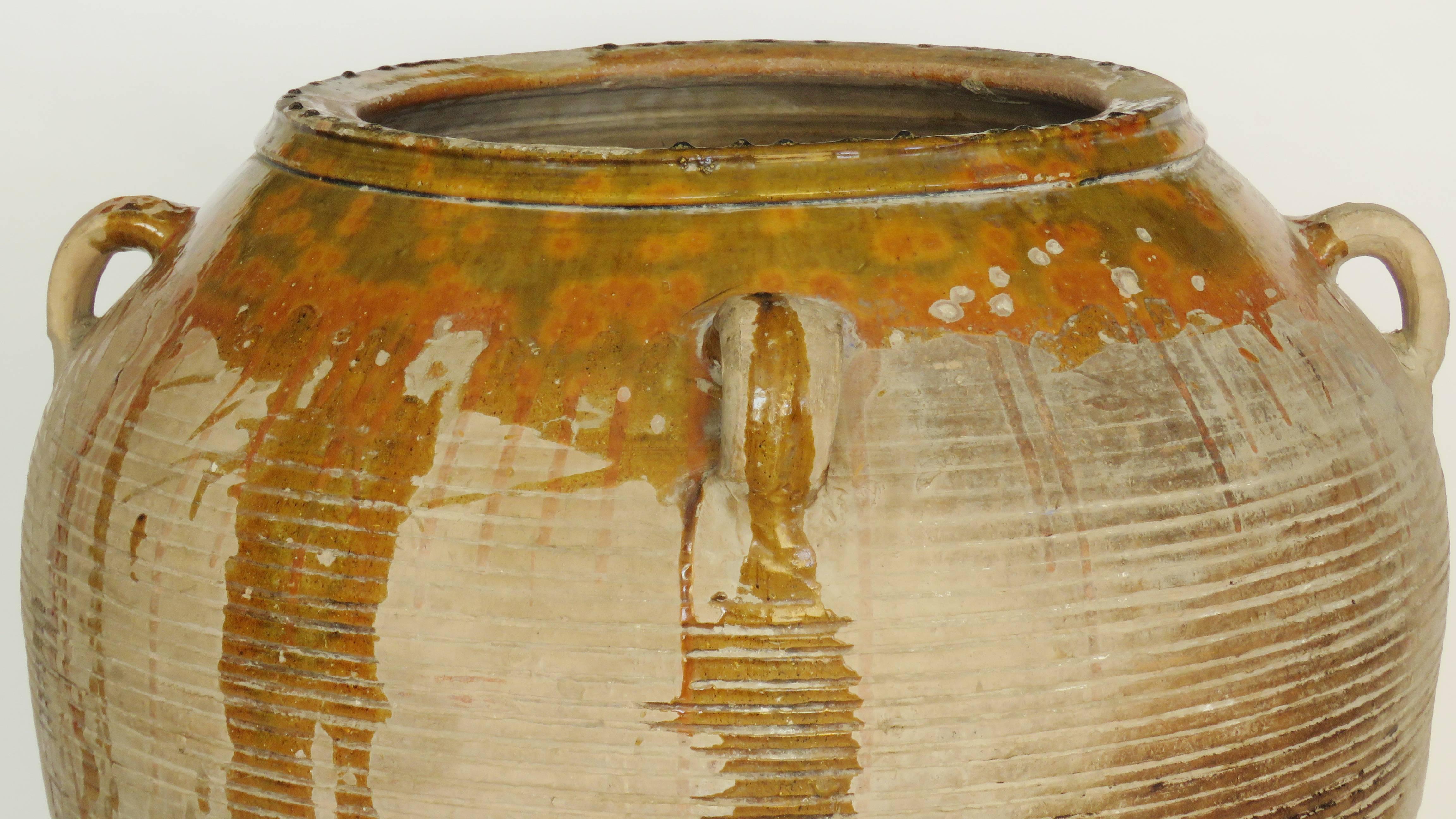 19th Century Extra Fat Glazed Ceramic Jar In Good Condition For Sale In Alella, ES