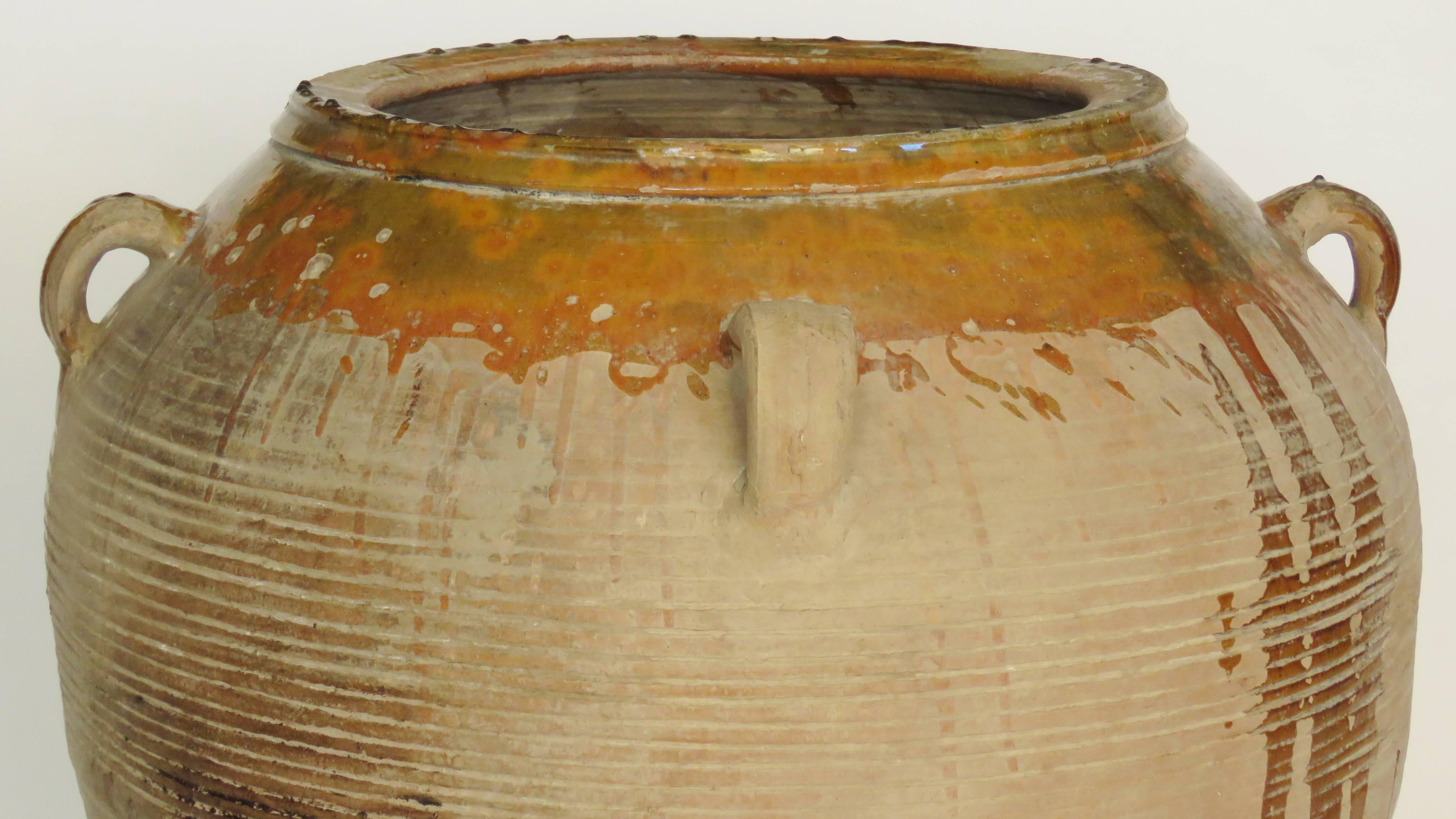 19th Century Extra Fat Glazed Ceramic Jar For Sale 1