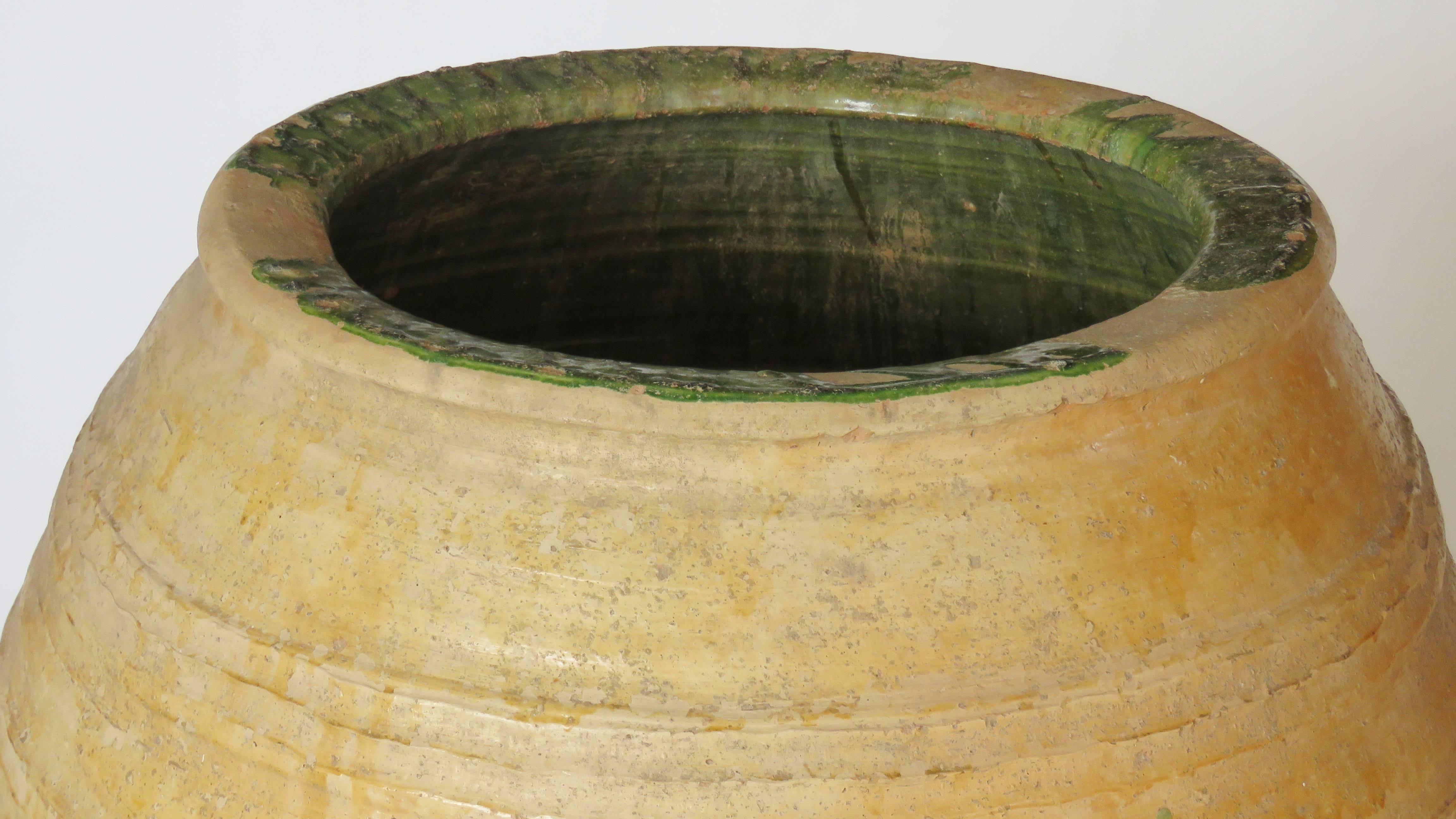 Pottery 19th Century Extra Large Ceramic Jar For Sale