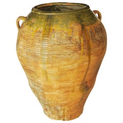19th Century Extra Large Semi Glazed Ceramic Jar
