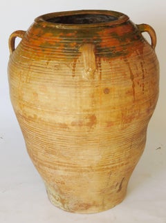 19th Century Extra Large Semi Glazed Olive Jar