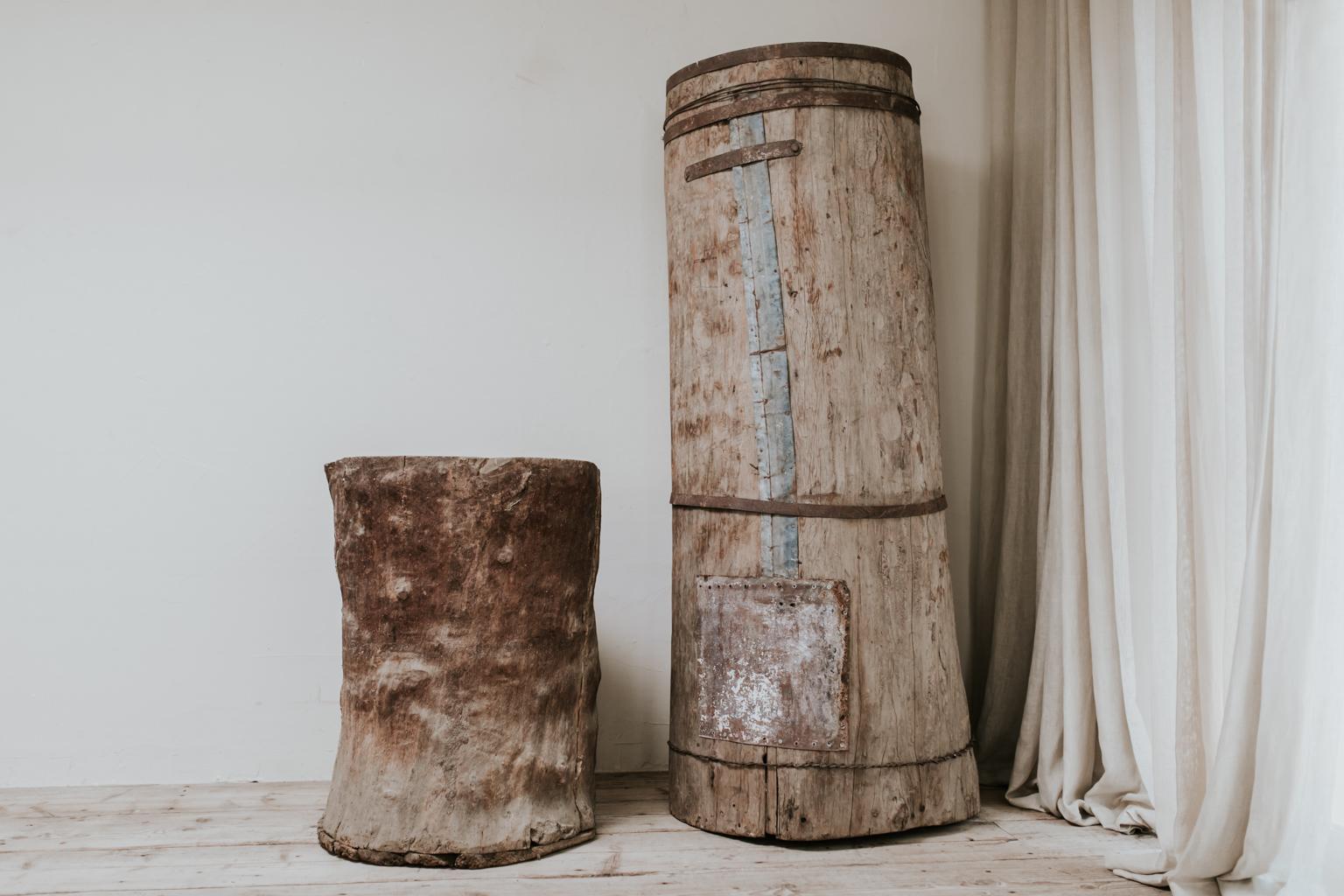 Romanian 19th Century Extra Large Tree Trunk Planters or Sculptures