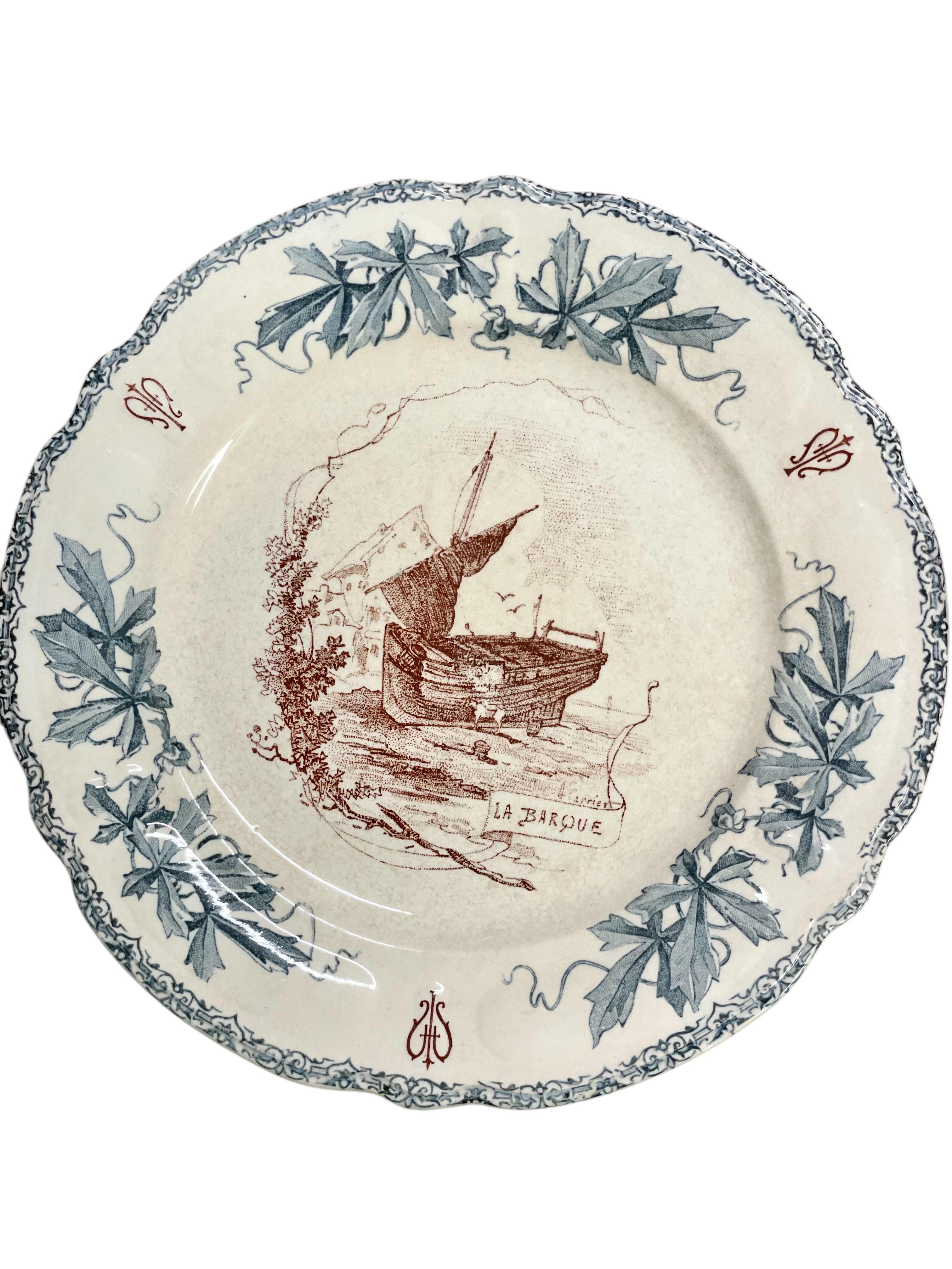 Vajilla Faïence del siglo XIX de Choisy-Le Roi en venta 6