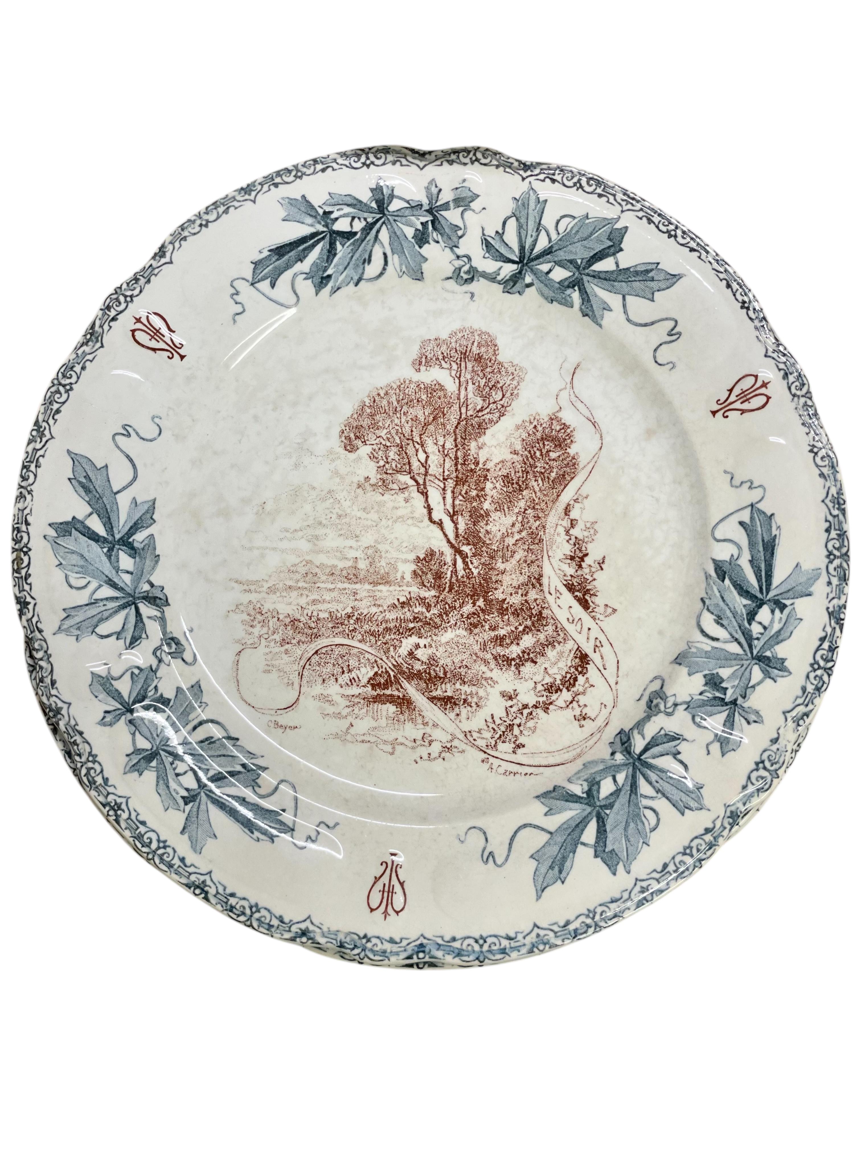 Vajilla Faïence del siglo XIX de Choisy-Le Roi en venta 7