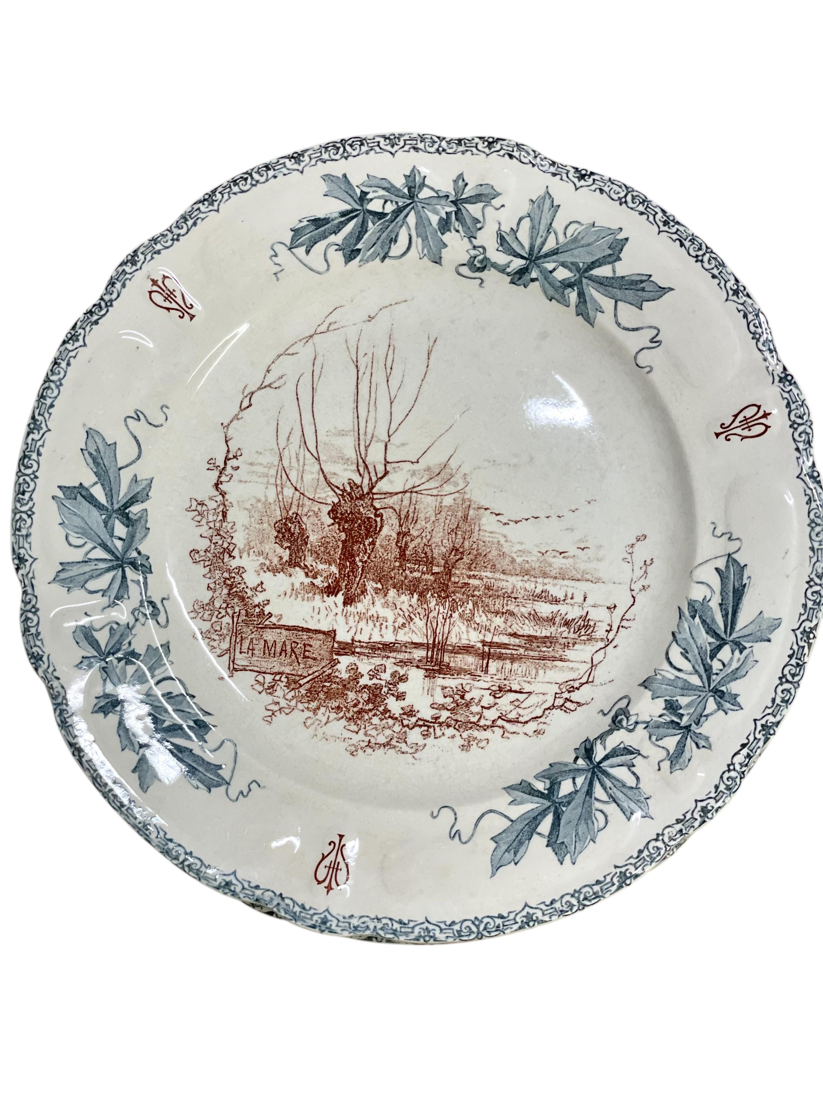 Vajilla Faïence del siglo XIX de Choisy-Le Roi en venta 9
