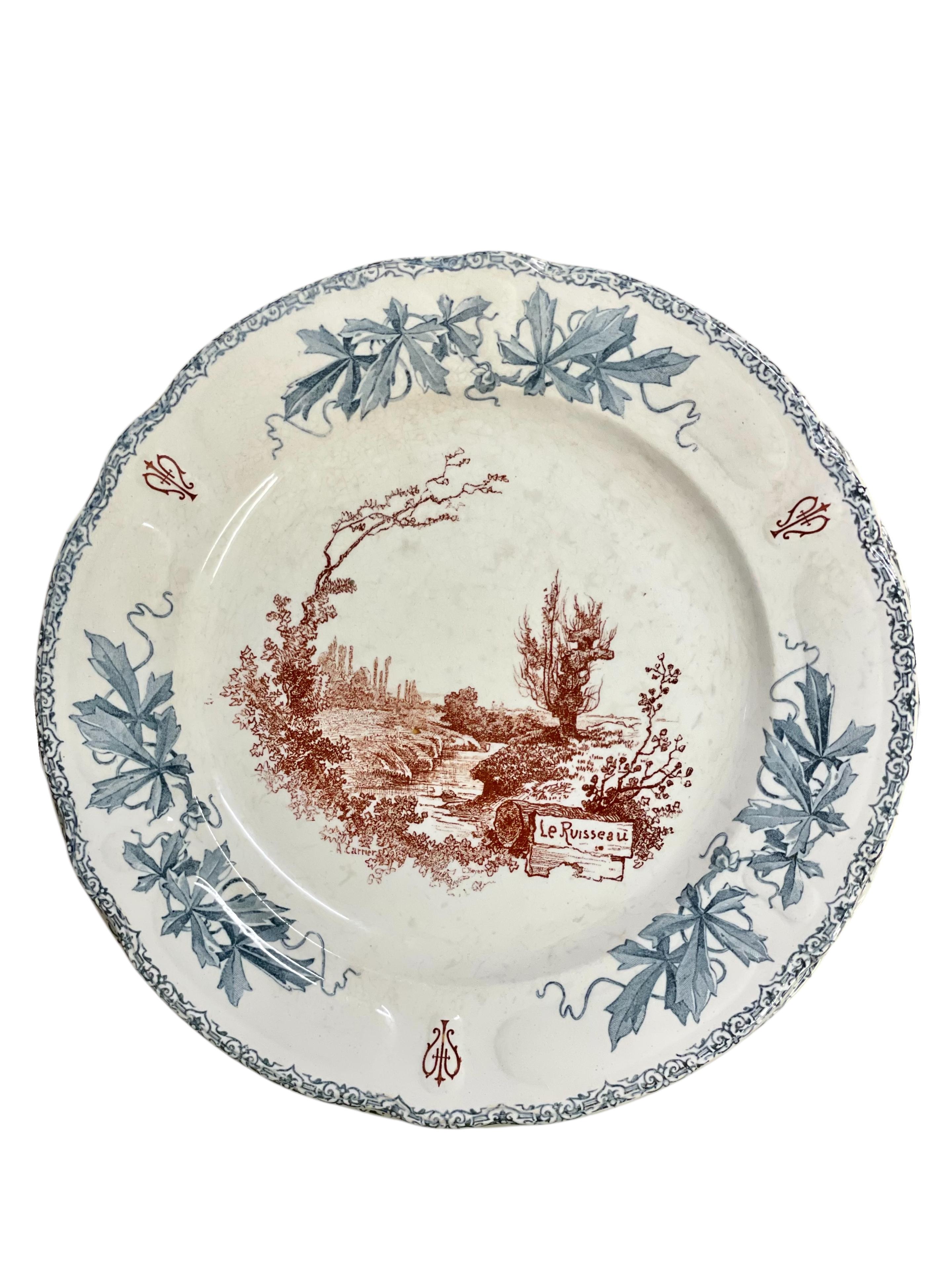 Vajilla Faïence del siglo XIX de Choisy-Le Roi en venta 10