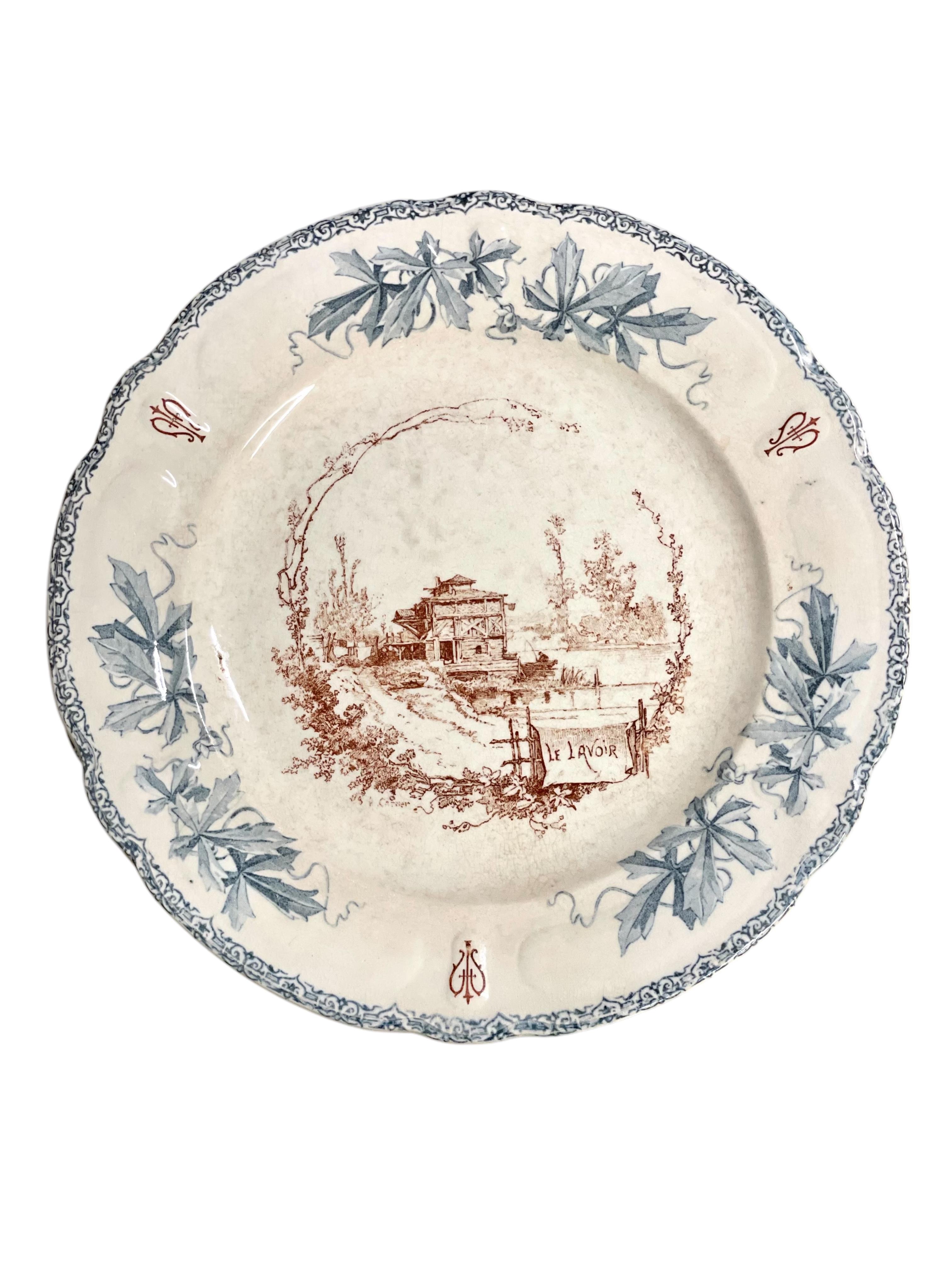 Vajilla Faïence del siglo XIX de Choisy-Le Roi en venta 11