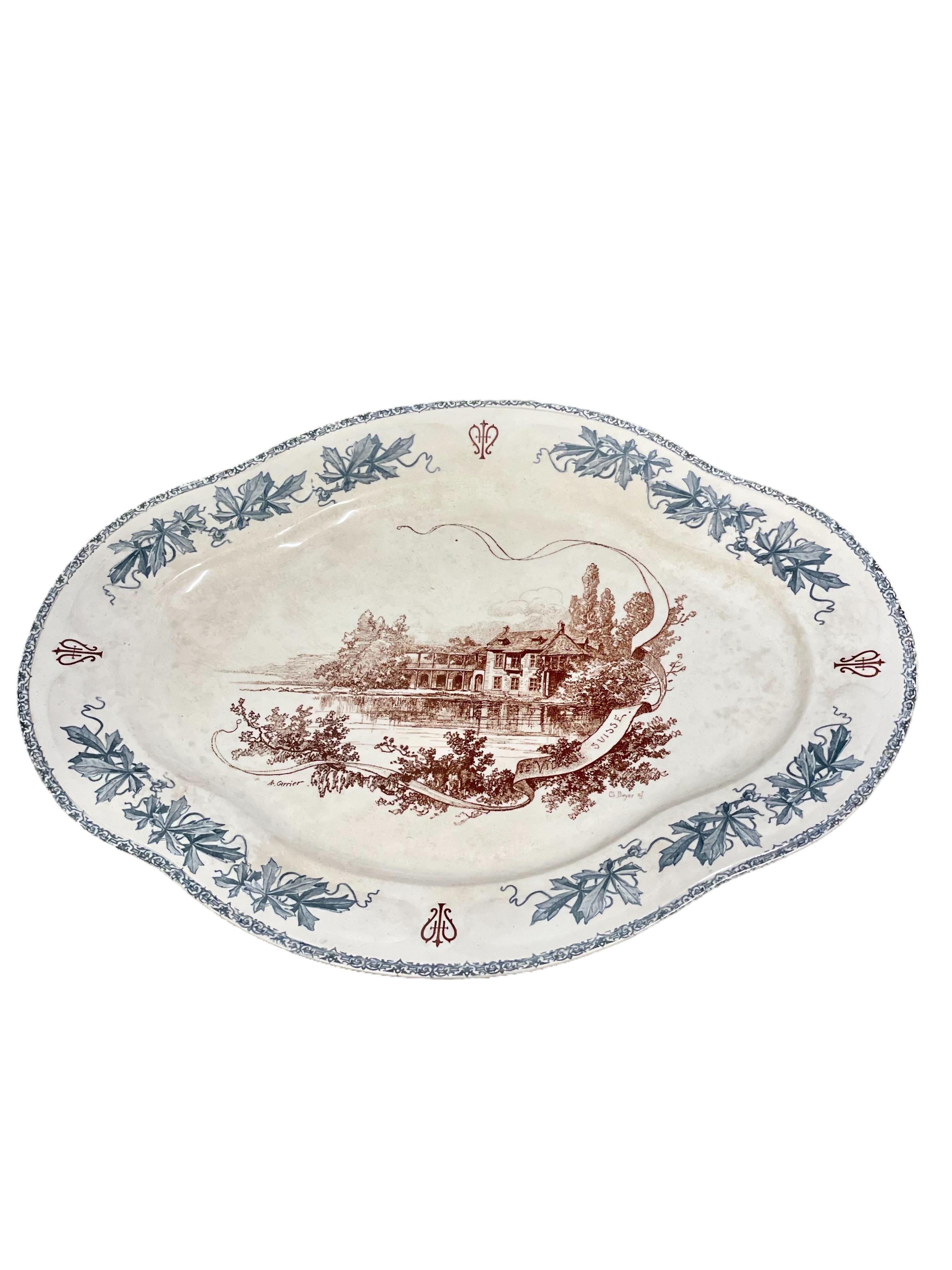 Vajilla Faïence del siglo XIX de Choisy-Le Roi Cerámico en venta
