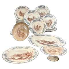 19th Century Faïence Dinner Service from Choisy-Le-Roi
