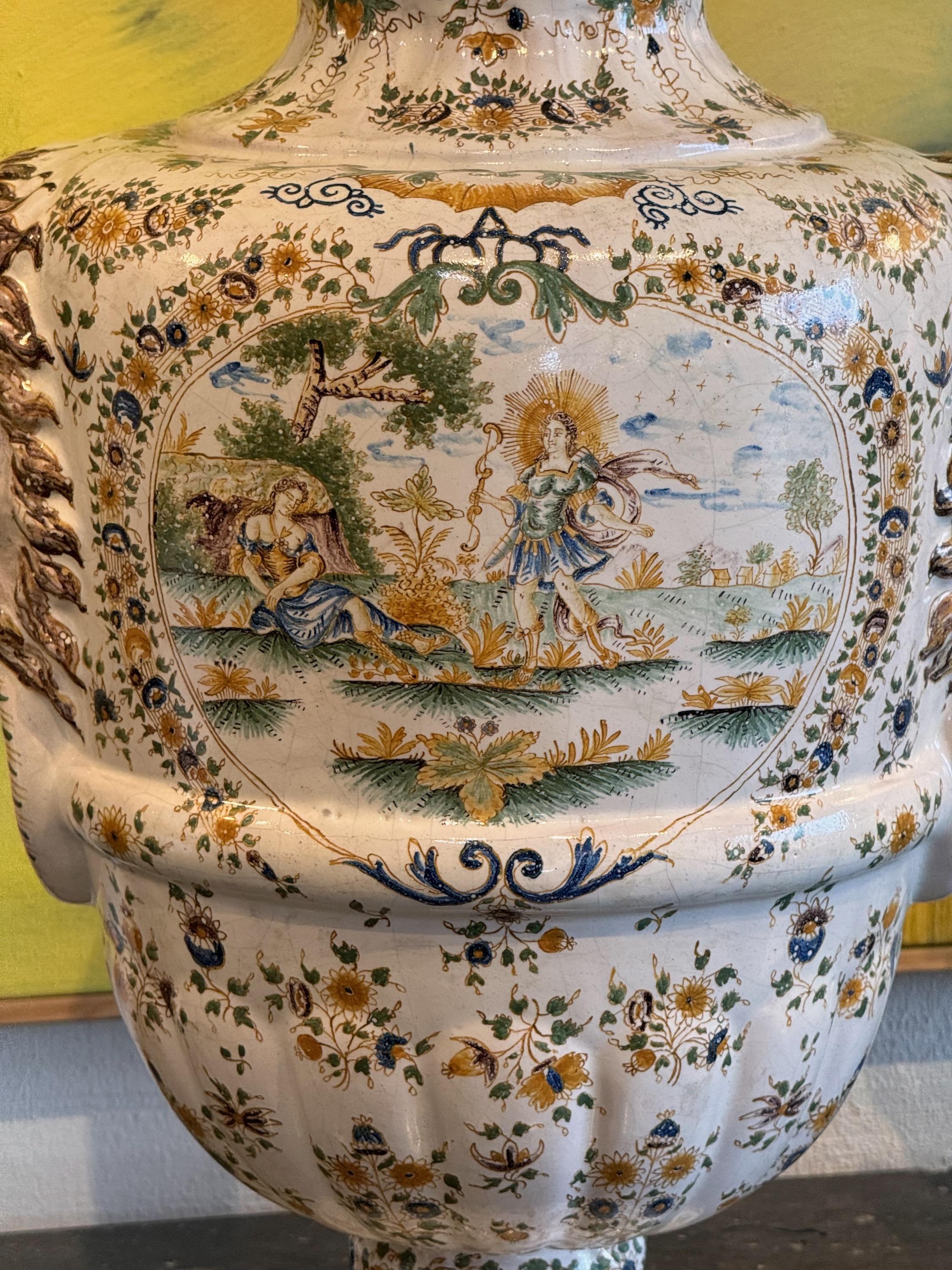 19th Century Faience Urn For Sale 3