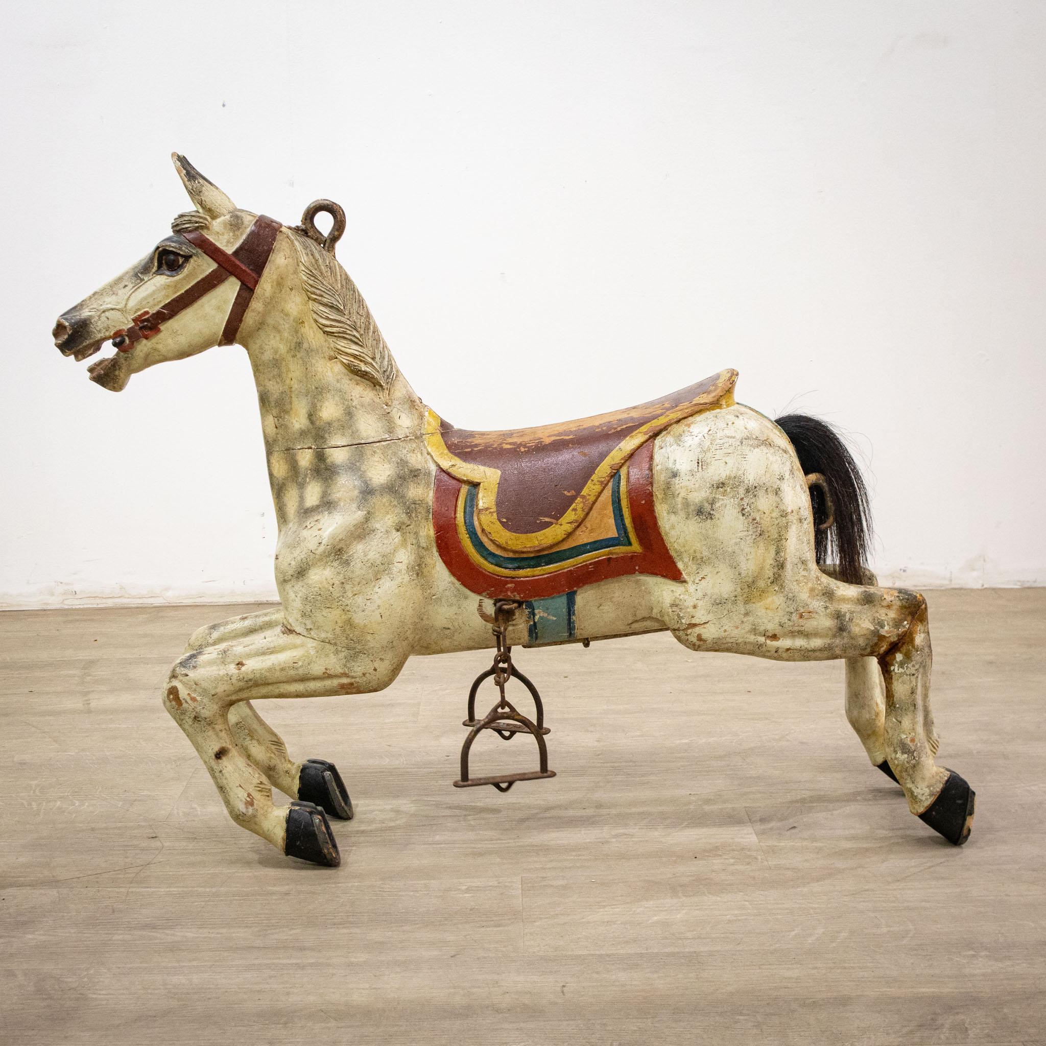 19th Century Fairground Horse with Stand In Fair Condition In Newark, GB