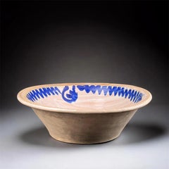 19th Century, Fajalauza Lebrillo, Granada Blue Majolica Bowl, 14.8in