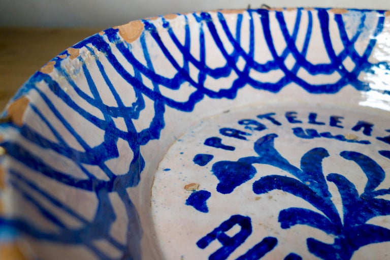 19th Century Fajalauza Spanish Ceramic Bowl Blue and White at 1stDibs