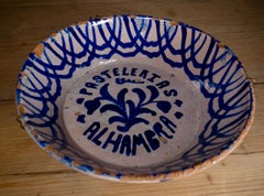 19th Century Fajalauza Spanish Ceramic Bowl Blue and White