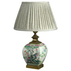 19th Century Famille Rose Vase Lamp