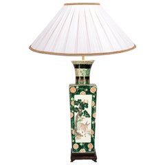 19th Century Famille Verte Chinese Vase or Lamp