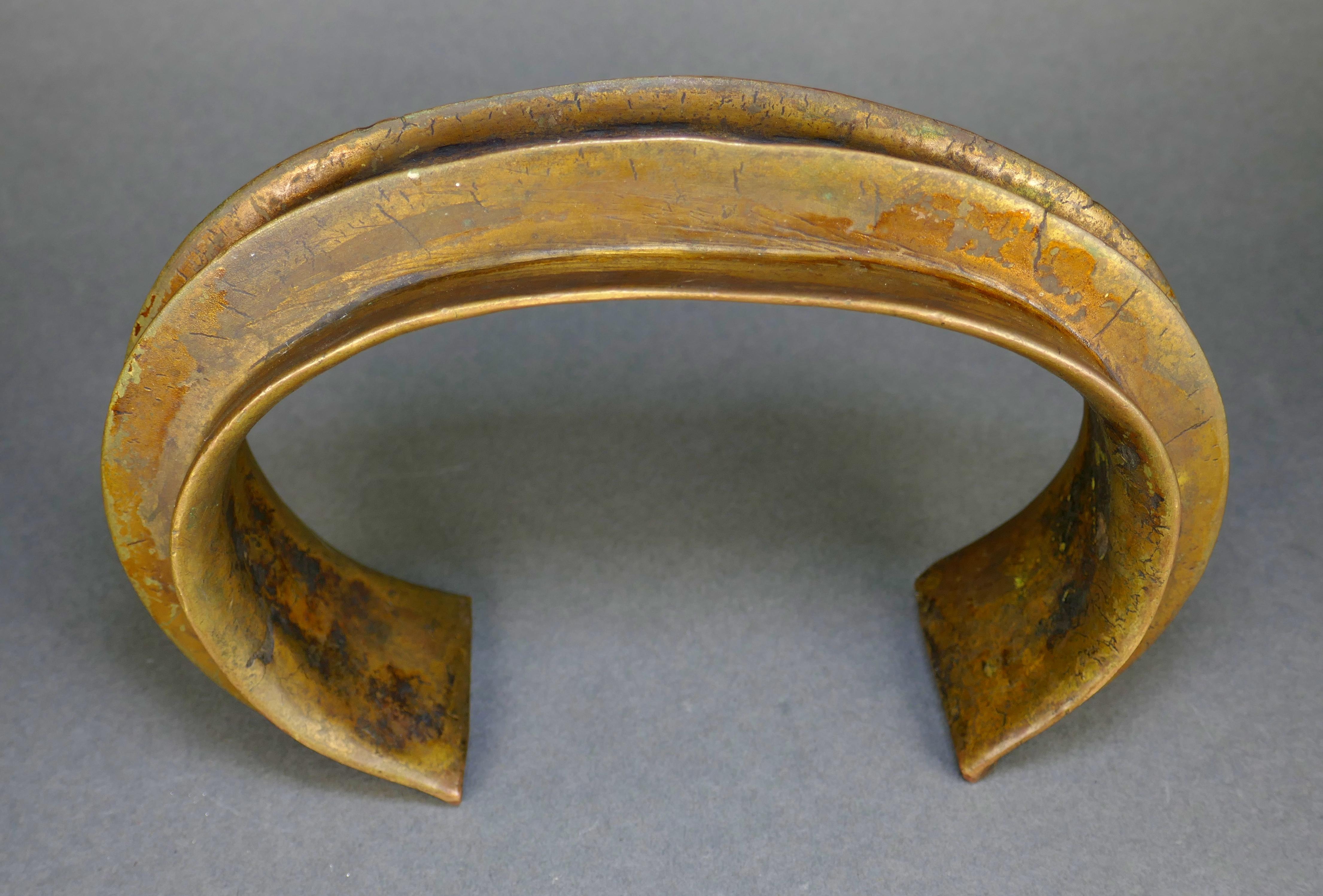Cast 19th Century Fang People Bronze Torque Neck Collar from Africa For Sale