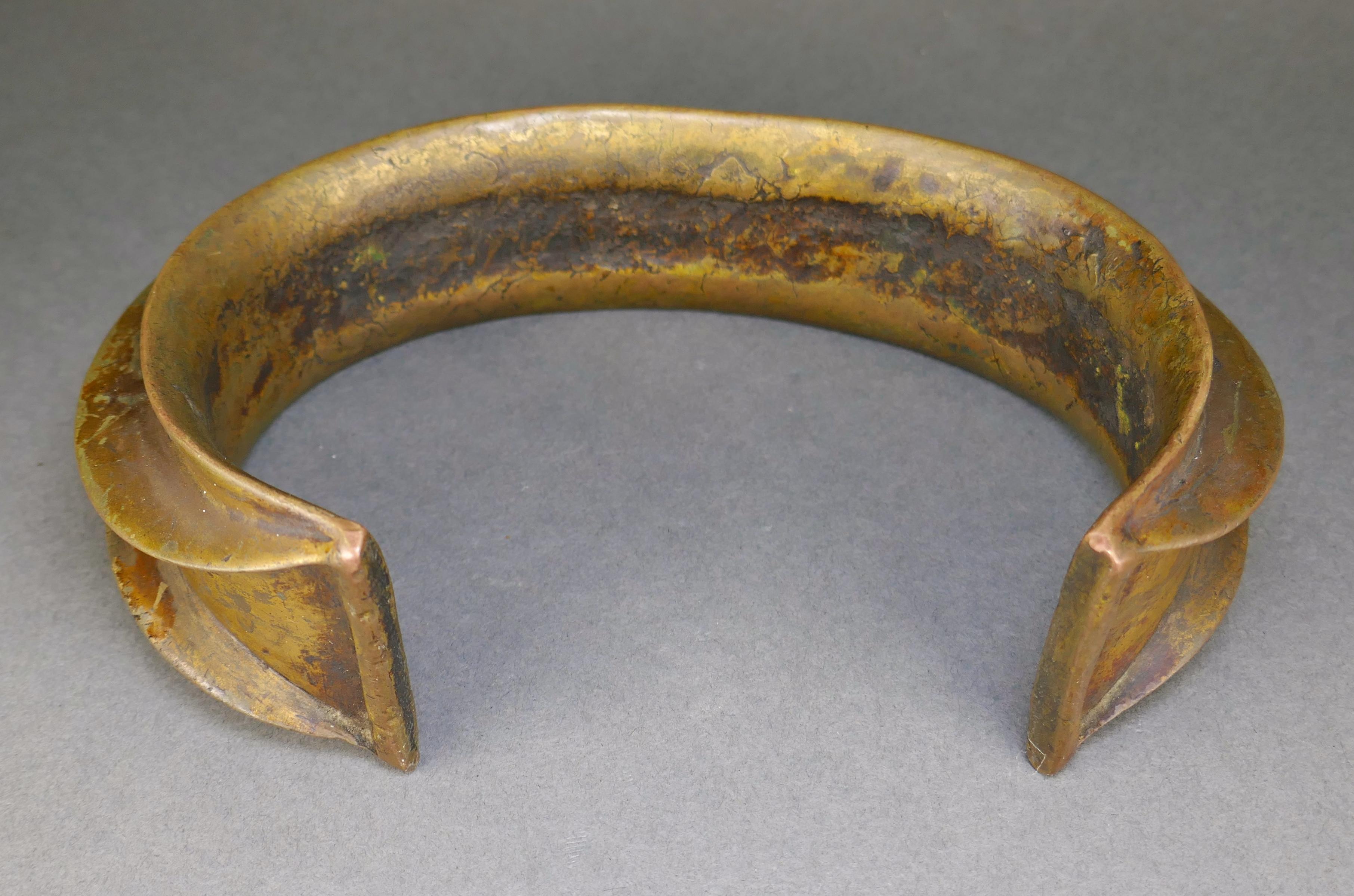 19th Century Fang People Bronze Torque Neck Collar from Africa For Sale 3