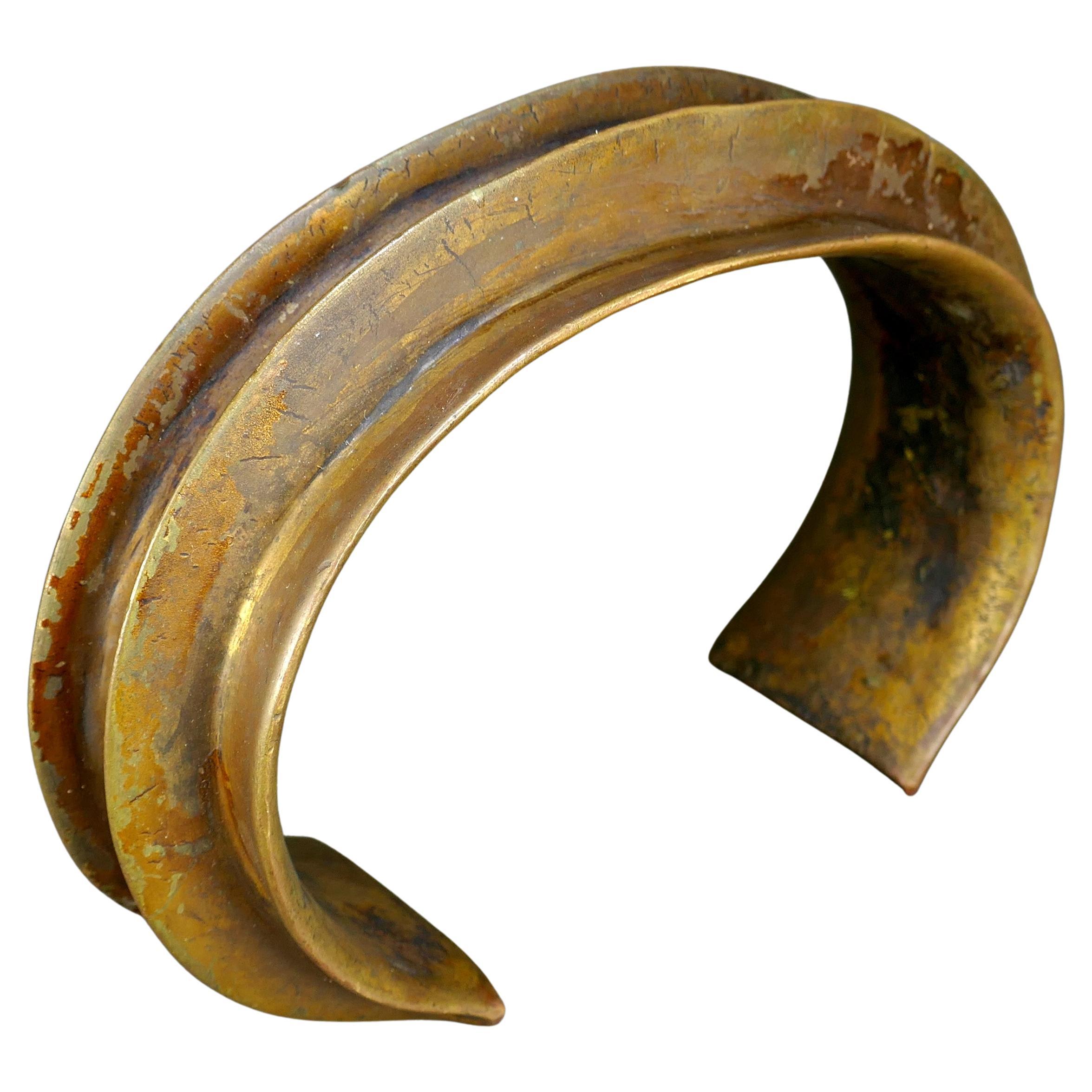 19th Century Fang People Bronze Torque Neck Collar from Africa