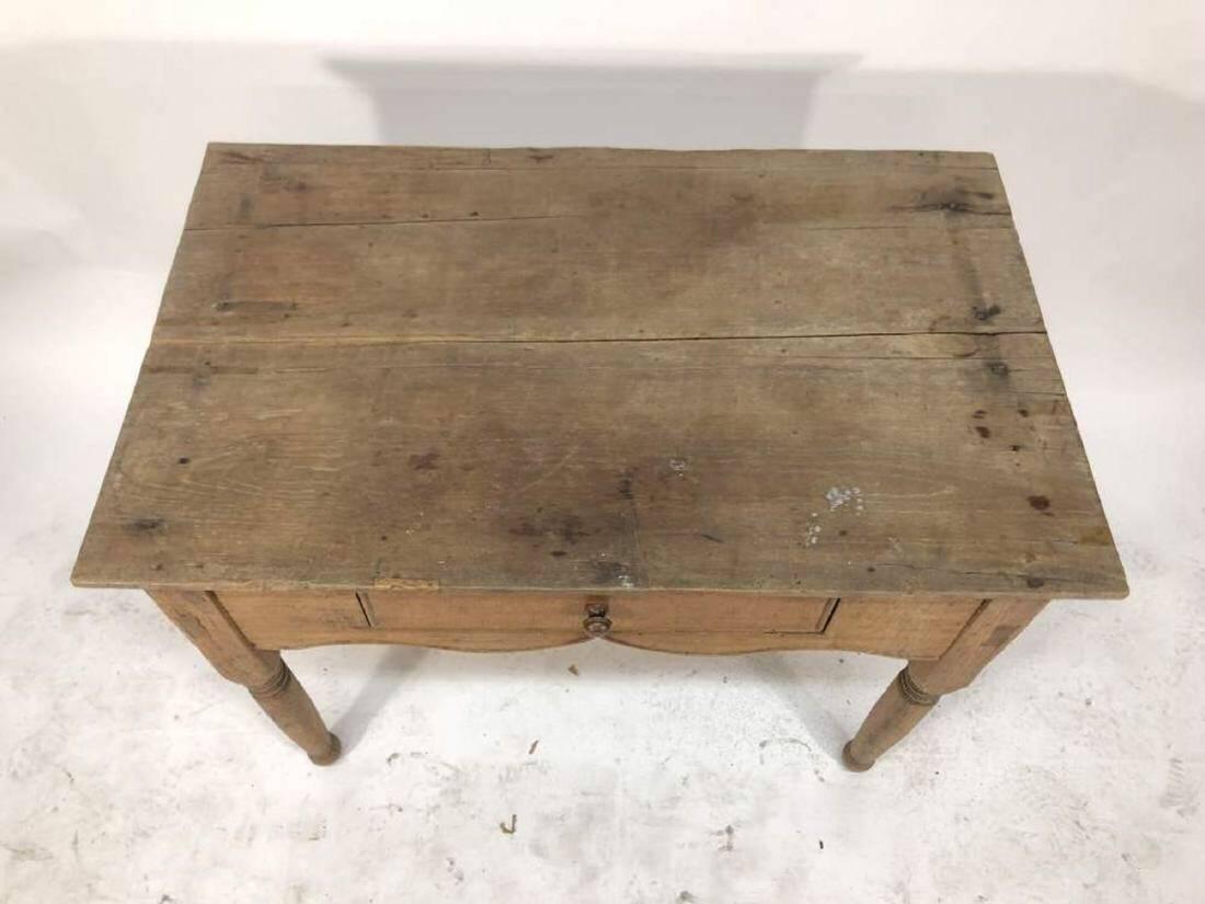 French 19th Century Farm and Country Single Drawer Desk For Sale