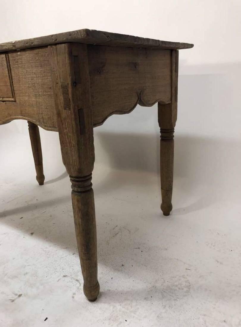 19th Century Farm and Country Single Drawer Desk In Distressed Condition For Sale In Bridgeport, CT