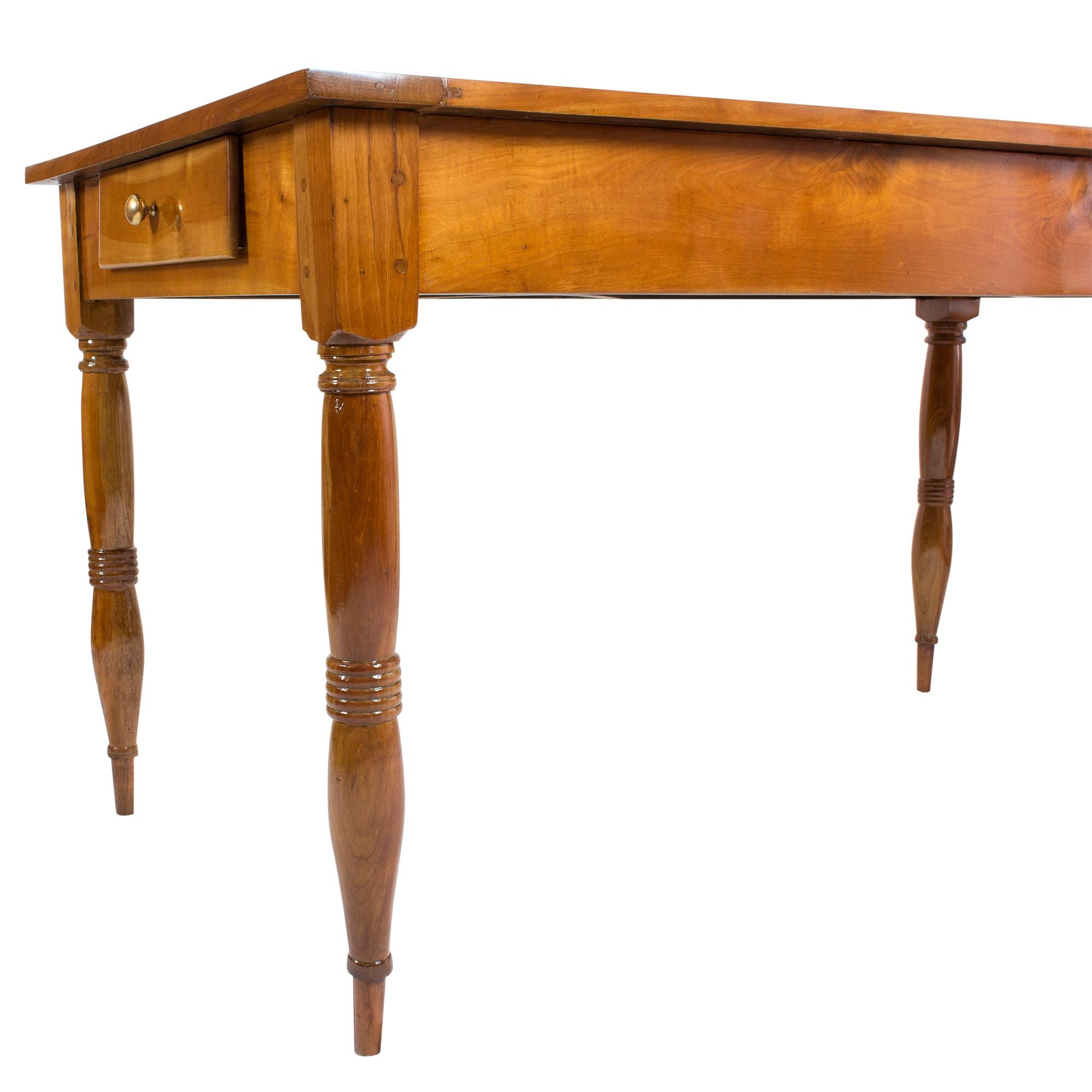 19th Century Farmhouse Biedermeier Solid Cherrywood Table 2