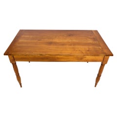 19th Century Farmhouse Biedermeier Solid Cherrywood Table