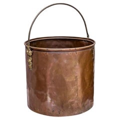 Cauldron ancien en cuivre de ferme du 19ème siècle