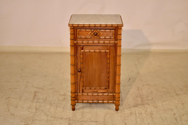 19th Century Faux Bamboo Bedside For Sale at 1stDibs