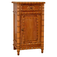 19th Century Faux Bamboo Bedside Cabinet