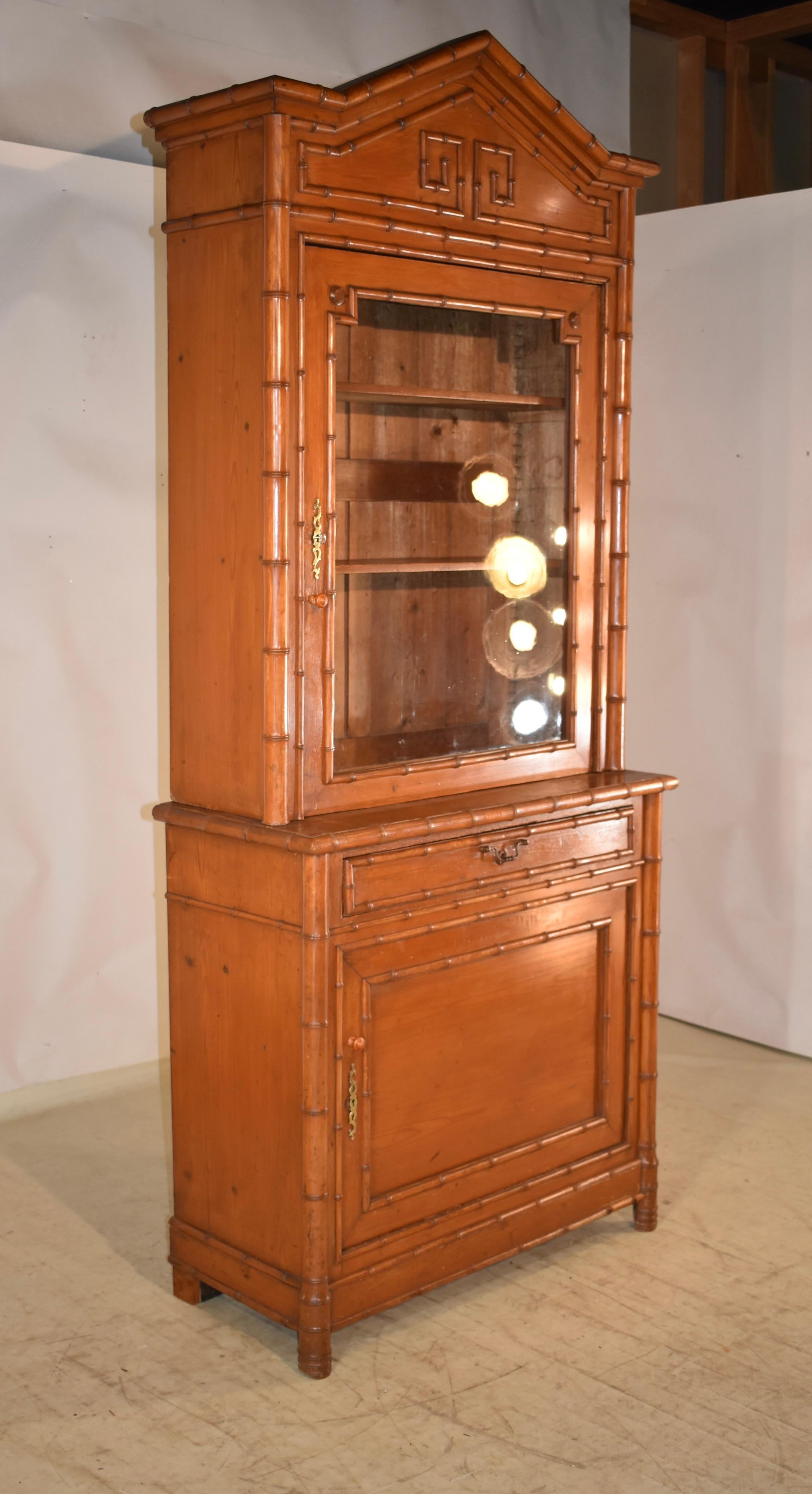 Art nouveau Cabinet en faux bambou du 19e siècle en vente