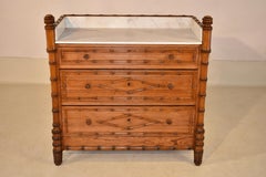 19th Century Faux Bamboo Chest of Drawers from France