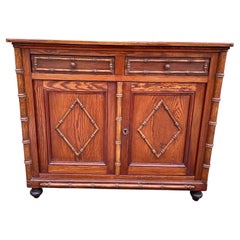 Antique 19th Century Faux Bamboo Cupboard