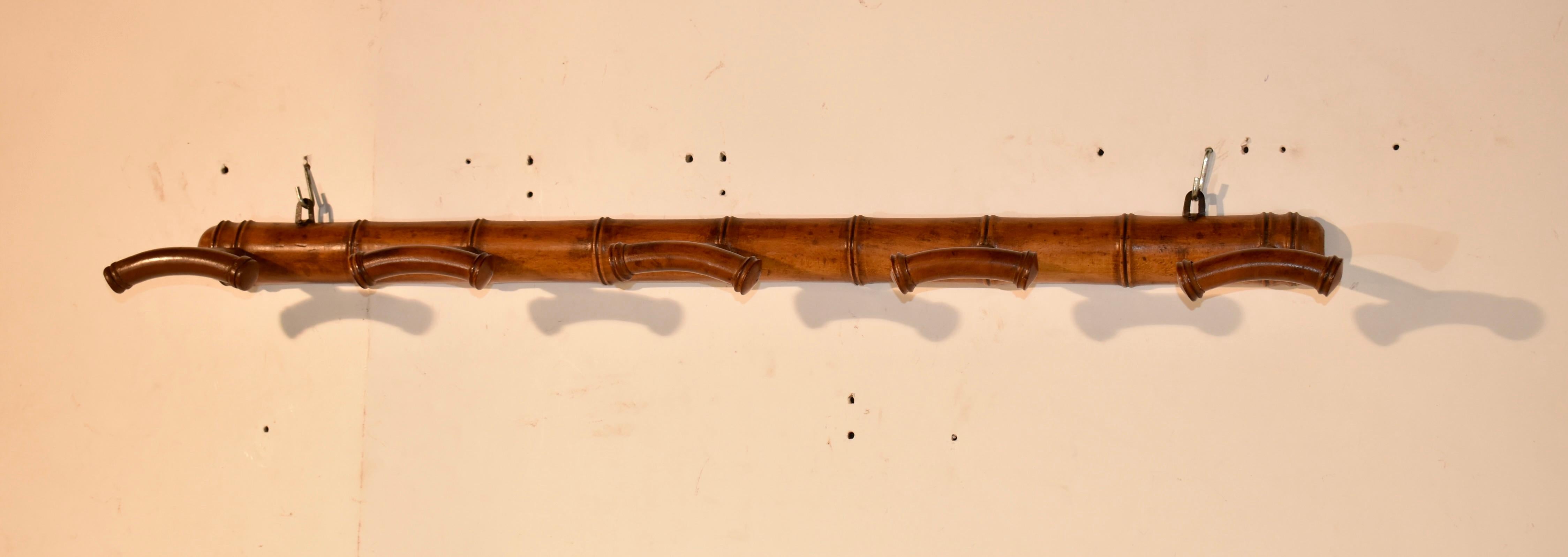 Art Nouveau 19th Century Faux Bamboo Hat or Coat Rack For Sale