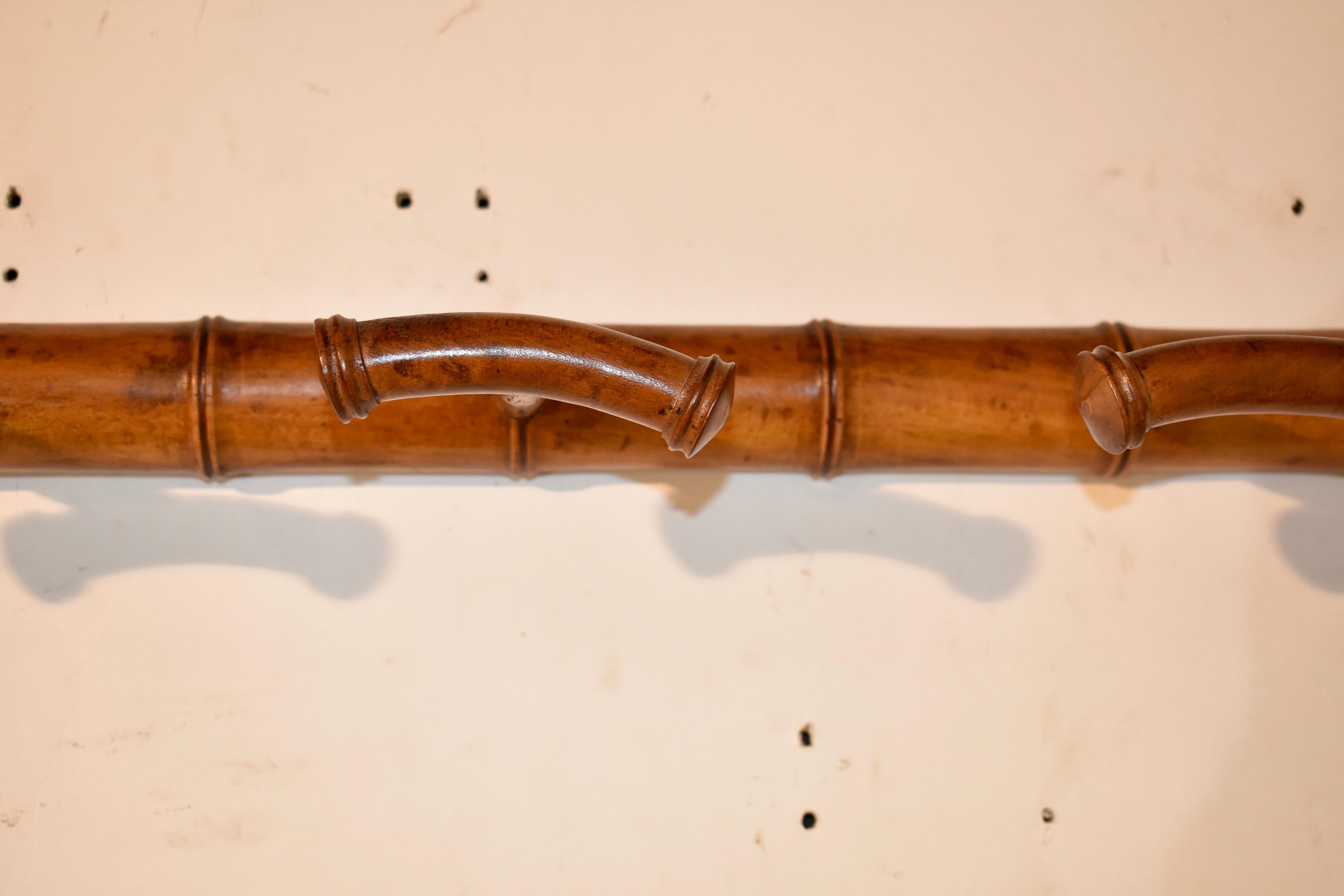 Cherry 19th Century Faux Bamboo Hat or Coat Rack For Sale