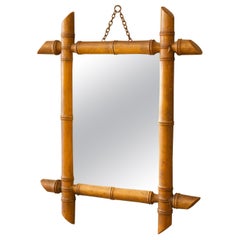 19th century Faux bamboo mirror - 2 Antique 19th century Faux bamboo mirror - 2