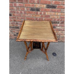 19th Century Faux Bamboo Side Table, English Design