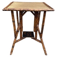 19th Century Faux Bamboo Side Table, English Design