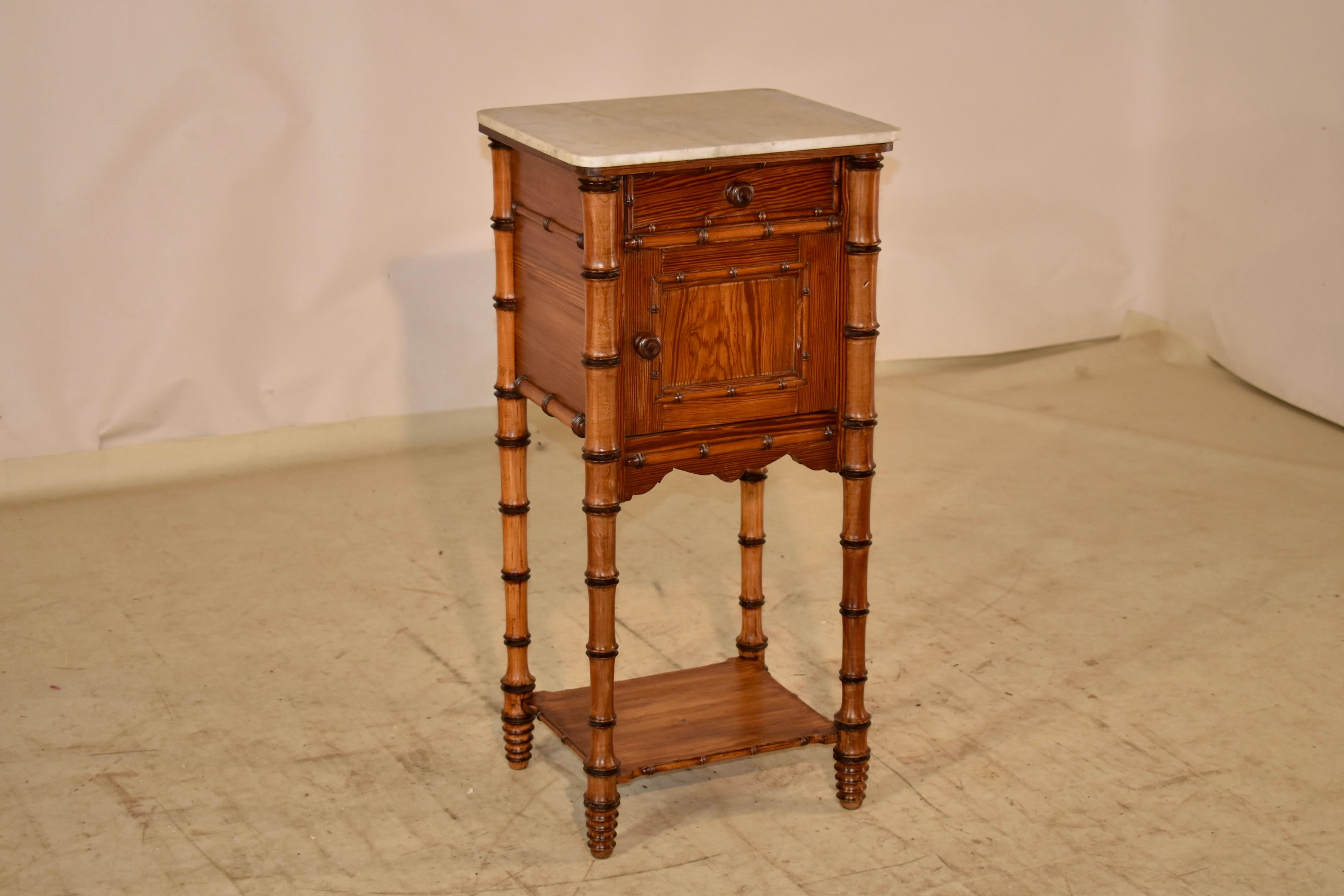 Art Nouveau 19th Century Faux Bamboo Side Table For Sale