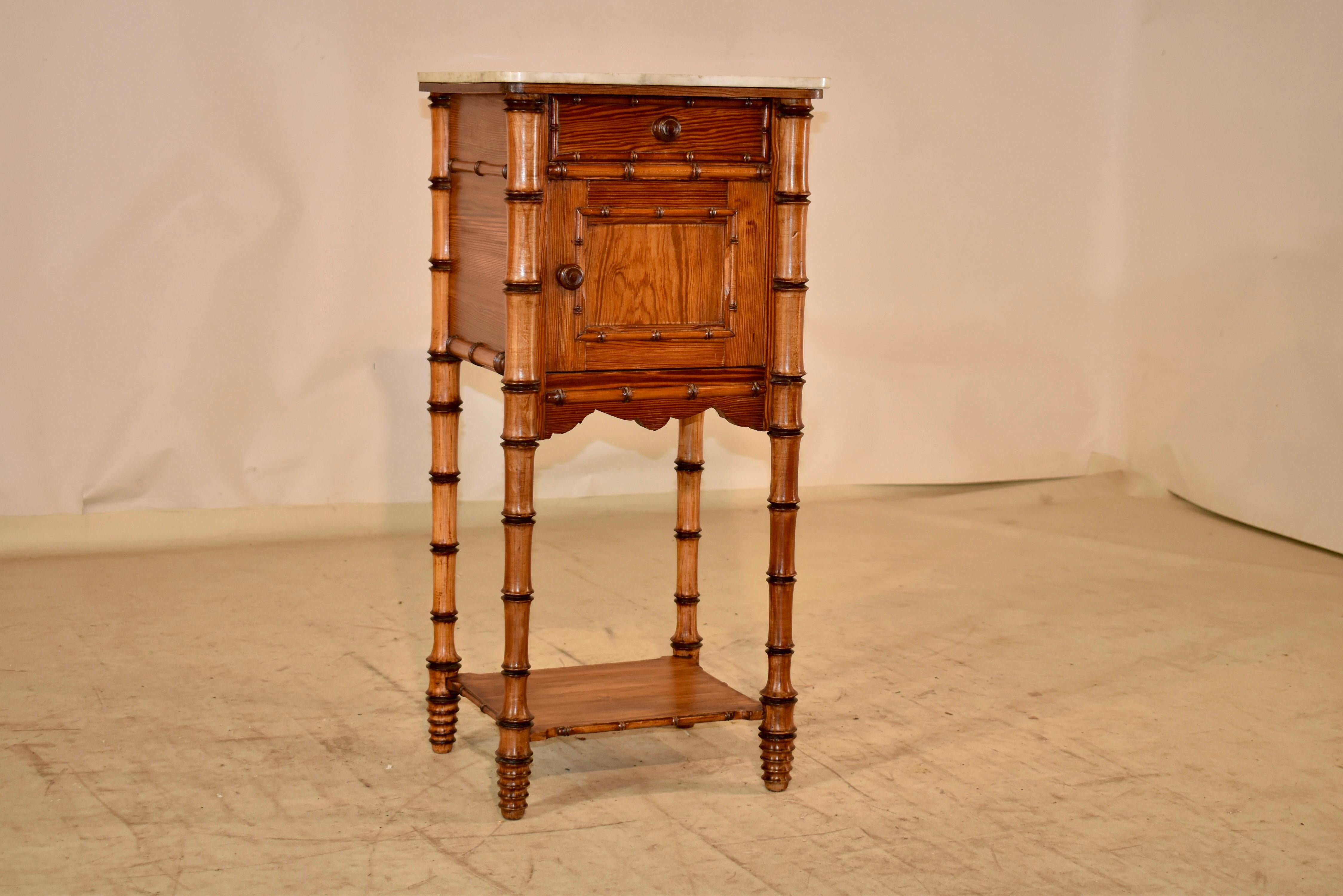 French 19th Century Faux Bamboo Side Table For Sale